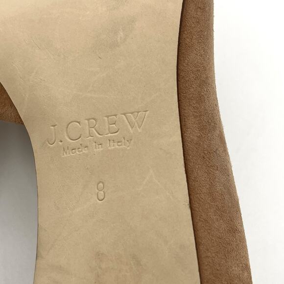 J.Crew Lucie Suede D'Orsay Pumps Chic Minimalist Classic Ashen Brown Heels Sz 8 - Picture 11 of 13